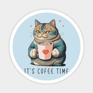 IT'S COFEE TIME CAT Magnet